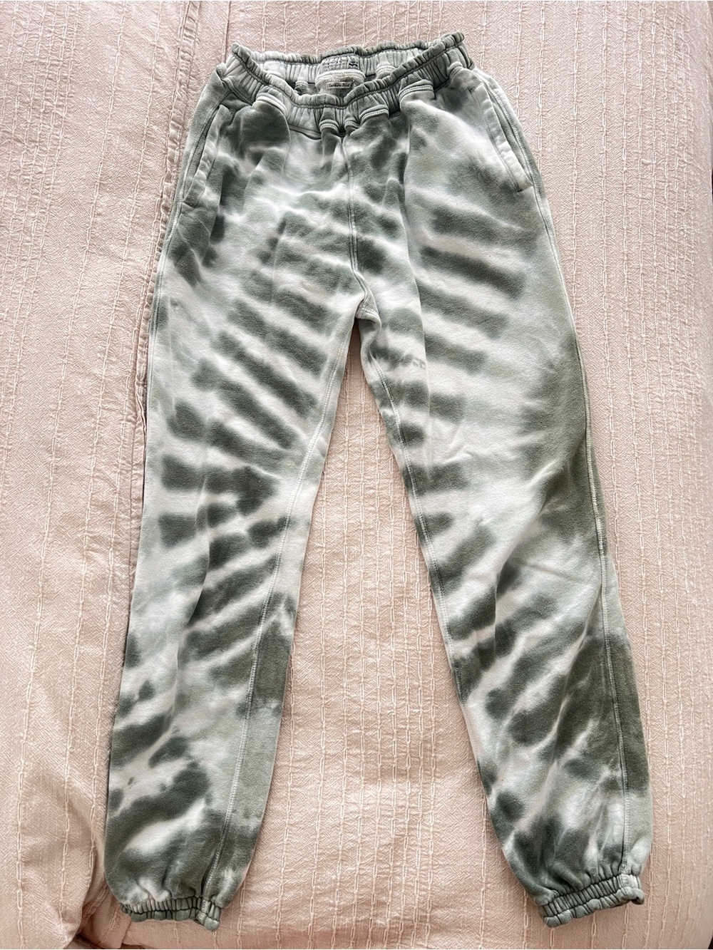 Abercrombie & Fitch Tie-Dye Sage Green Jogger Sweatpants